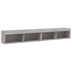 TV-Schränke mit LED Grau Sonoma 2er-Set