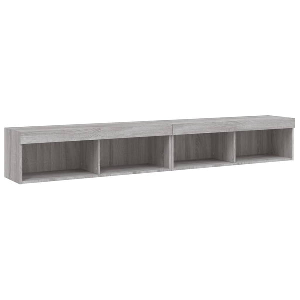 TV-Schränke mit LED Grau Sonoma 2er-Set