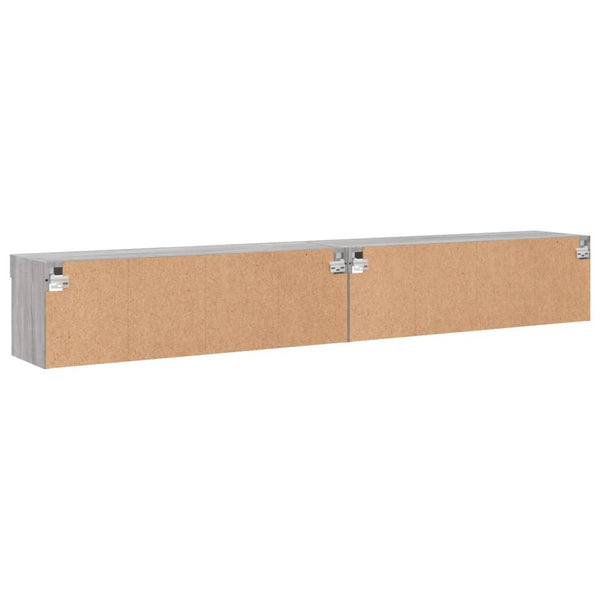 TV-Schränke mit LED Grau Sonoma 2er-Set