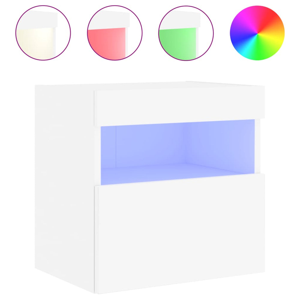 TV-Wandschrank mit LED Weiß 40 cm