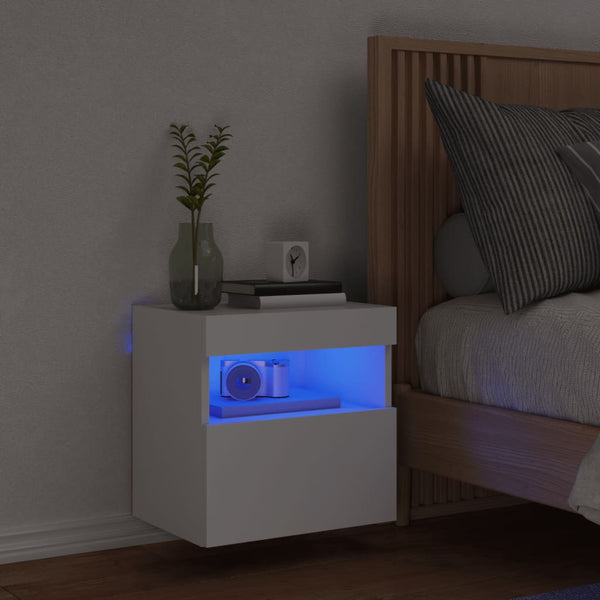 TV-Wandschrank mit LED Weiß 40 cm