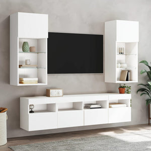 TV-Wandschrank mit LED Weiß 40 cm