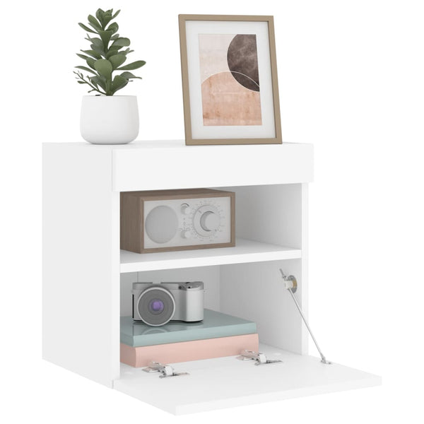 TV-Wandschrank mit LED Weiß 40 cm