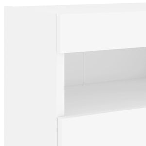 TV Wandschränke mit LED, 2er Set, Weiß