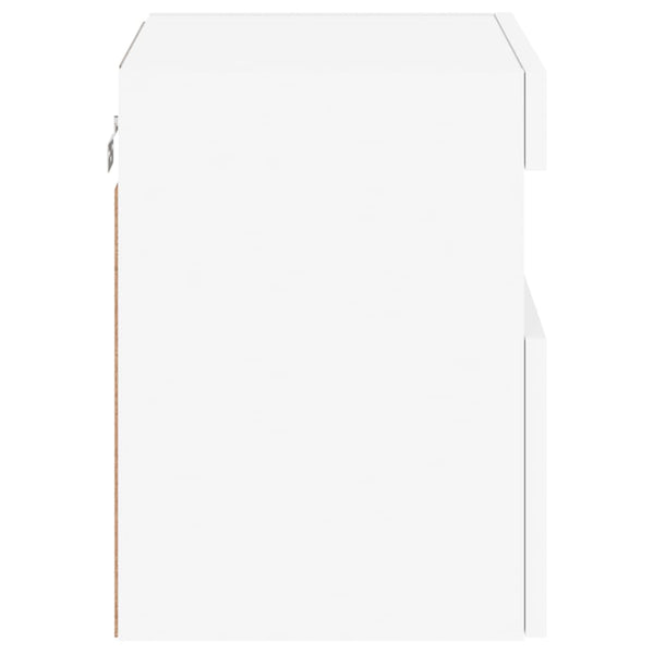 TV Wandschränke mit LED, 2er Set, Weiß