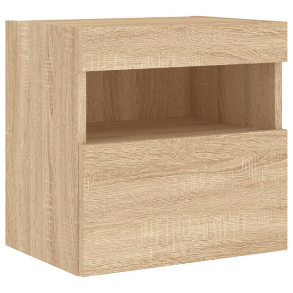 TV-Wandschrank mit LED Sonoma Eiche 40cm