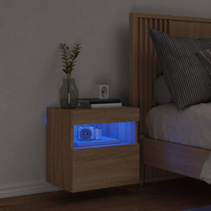 TV-Wandschrank mit LED Sonoma Eiche 40cm