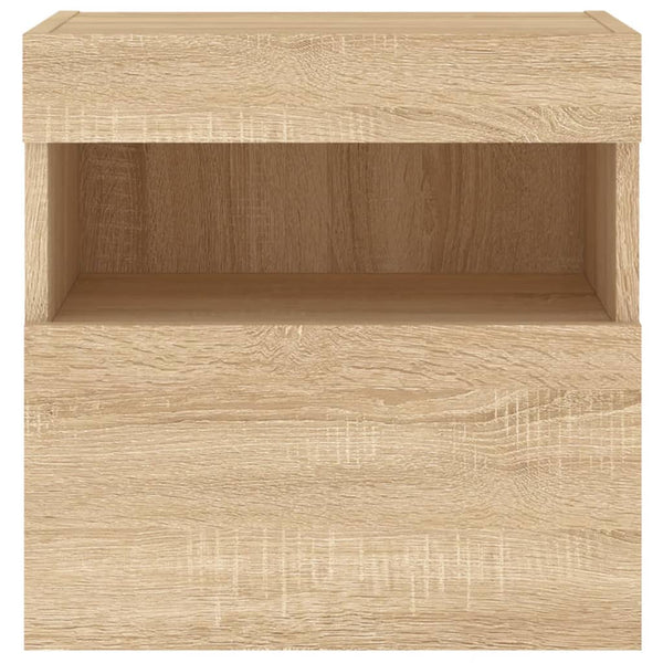 TV-Wandschrank mit LED Sonoma Eiche 40cm