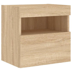 TV-Wandschränke mit LED Sonoma-Eiche 2er-Set