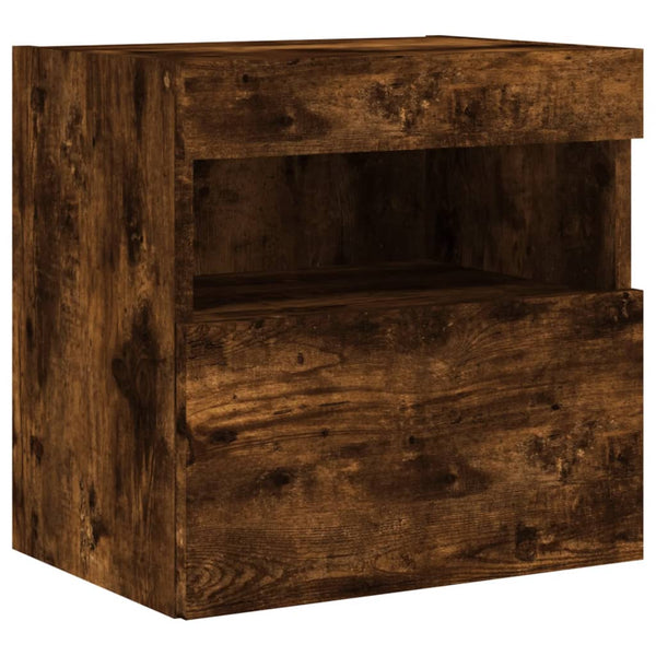 TV-Wandschrank mit LED Räuchereiche 40 cm