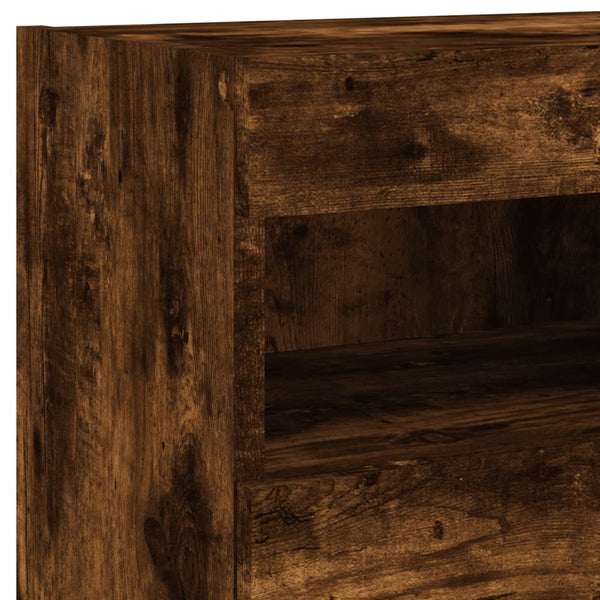 TV-Wandschrank mit LED Räuchereiche 40 cm