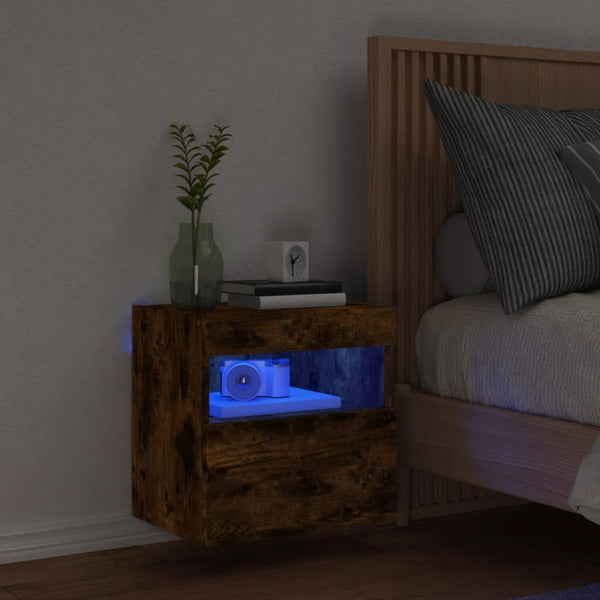 TV-Wandschrank mit LED Räuchereiche 40 cm