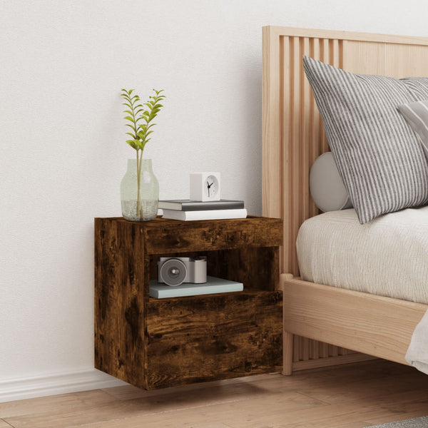 TV-Wandschrank mit LED Räuchereiche 40 cm