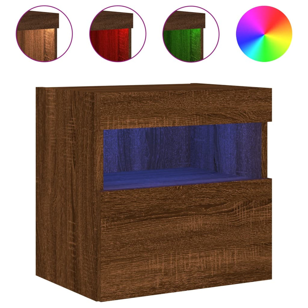 TV-Wandschrank mit LED Eichen-Optik