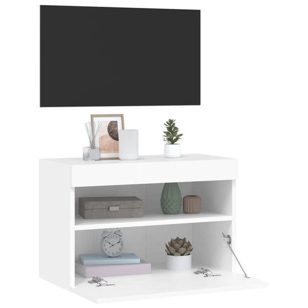 TV-Wandschrank mit LED Weiß 60x30x40 cm