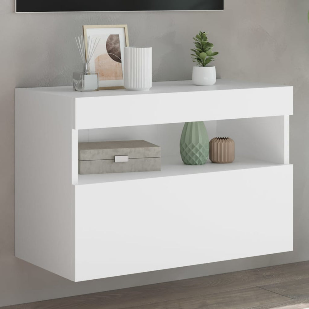 TV-Wandschrank mit LED Weiß 60x30x40 cm