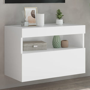 TV-Wandschrank mit LED Weiß 60x30x40 cm