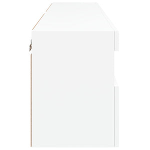 TV-Wandschränke mit LED, 2er Set, Weiß