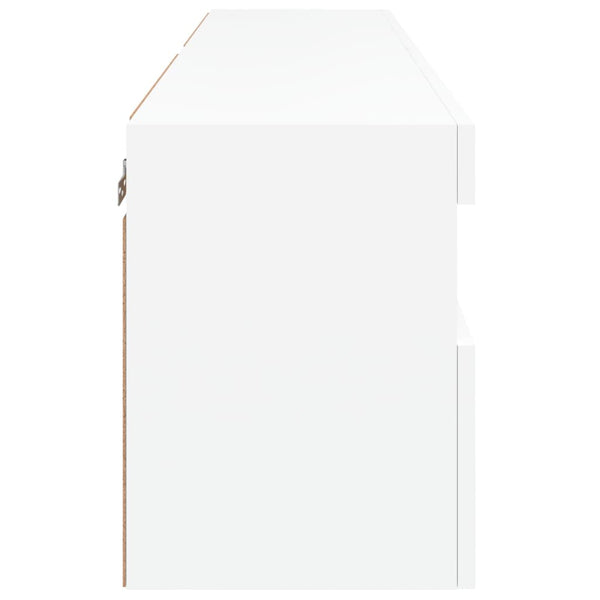 TV-Wandschränke mit LED, 2er Set, Weiß