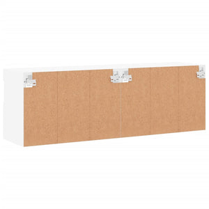 TV-Wandschränke mit LED, 2er Set, Weiß