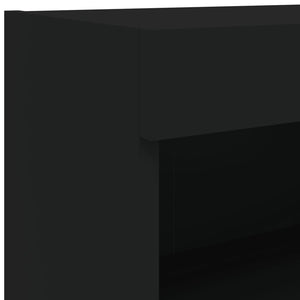 TV-Wandschrank Schwarz mit LED 60x30x40 cm