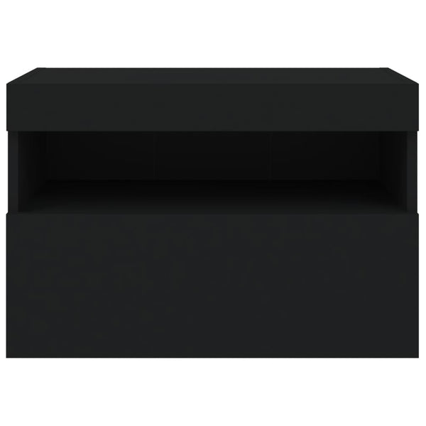 TV-Wandschrank Schwarz mit LED 60x30x40 cm