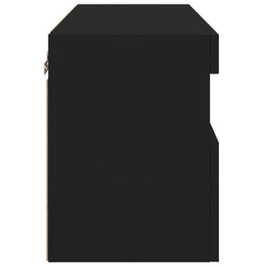 TV-Wandschrank Schwarz mit LED 60x30x40 cm