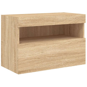 TV-Wandschrank mit LED Sonoma Eiche 60cm
