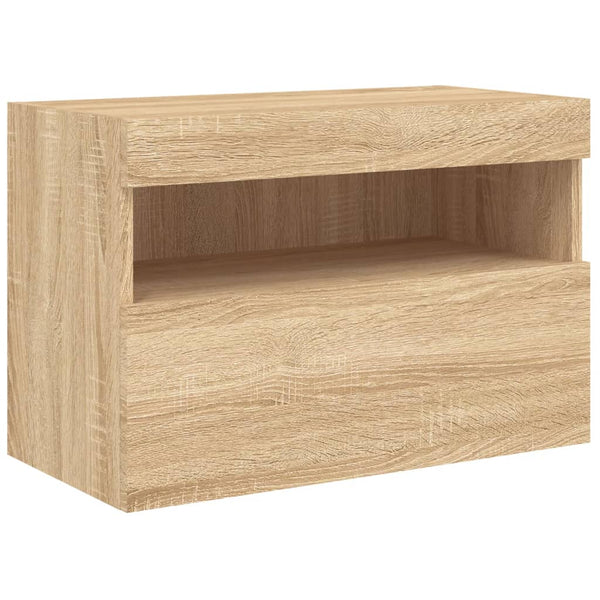 TV-Wandschrank mit LED Sonoma Eiche 60cm