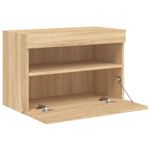 TV-Wandschrank mit LED Sonoma Eiche 60cm
