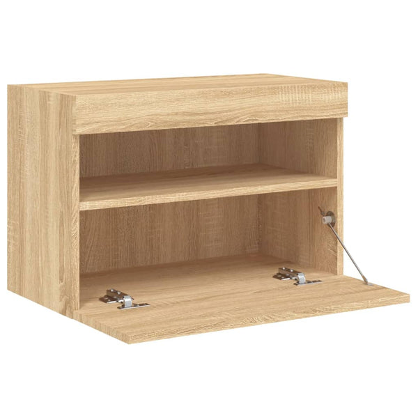 TV-Wandschrank mit LED Sonoma Eiche 60cm