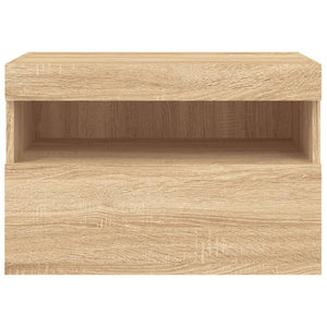 TV-Wandschrank mit LED Sonoma Eiche 60cm