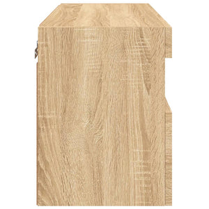 TV-Wandschrank mit LED Sonoma Eiche 60cm