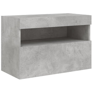 TV-Wandschrank mit LED Betongrau 60 cm