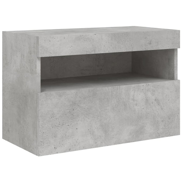 TV-Wandschrank mit LED Betongrau 60 cm
