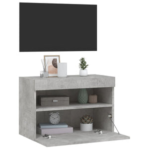 TV-Wandschrank mit LED Betongrau 60 cm