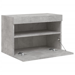 TV-Wandschrank mit LED Betongrau 60 cm