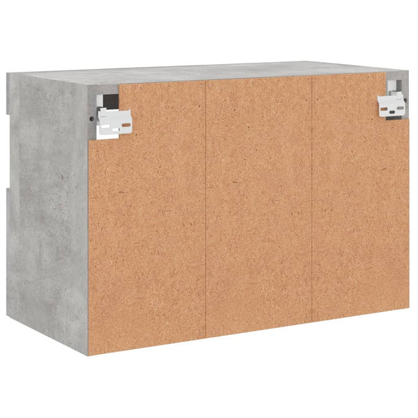 TV-Wandschrank mit LED Betongrau 60 cm