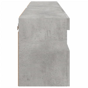 TV-Wandschränke mit LED Betongrau 60cm 2er-Set
