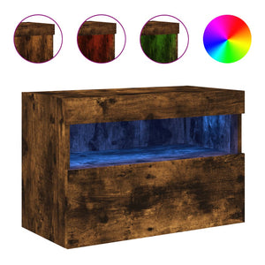 TV-Wandschrank Räuchereiche mit LED 60x30x40 cm