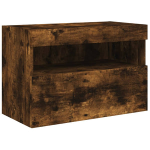 TV-Wandschrank Räuchereiche mit LED 60x30x40 cm