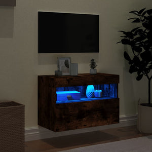TV-Wandschrank Räuchereiche mit LED 60x30x40 cm