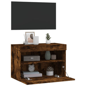 TV-Wandschrank Räuchereiche mit LED 60x30x40 cm