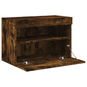 TV-Wandschrank Räuchereiche mit LED 60x30x40 cm