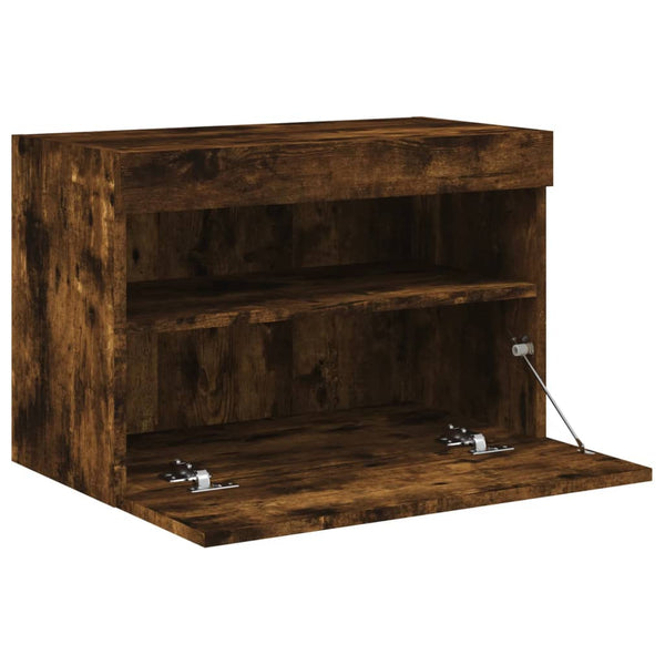 TV-Wandschrank Räuchereiche mit LED 60x30x40 cm