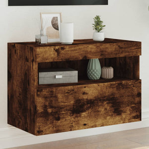 TV-Wandschrank Räuchereiche mit LED 60x30x40 cm