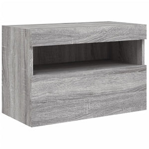 TV-Wandschrank mit LED Grau Sonoma 60 cm
