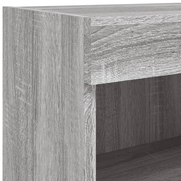 TV-Wandschrank mit LED Grau Sonoma 60 cm