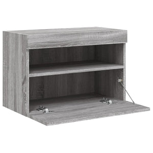 TV-Wandschrank mit LED Grau Sonoma 60 cm