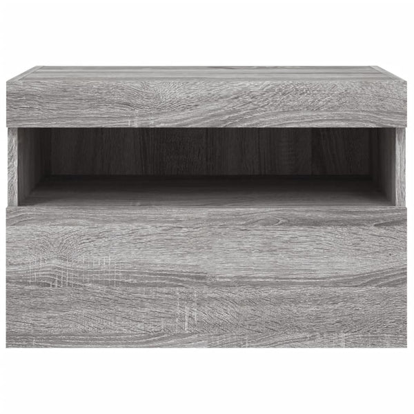 TV-Wandschrank mit LED Grau Sonoma 60 cm